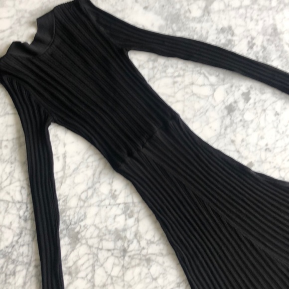 NWOT Zara Ribbed Midi Dress with Bow - Picture 4 of 7